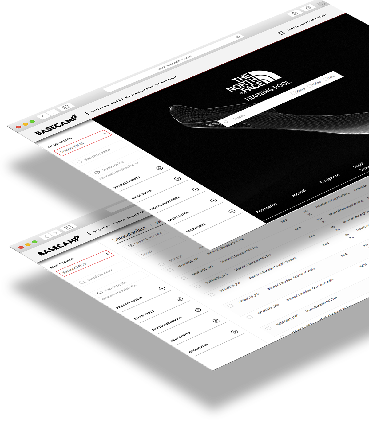 screenshot of BaseCamp DAM-PIM